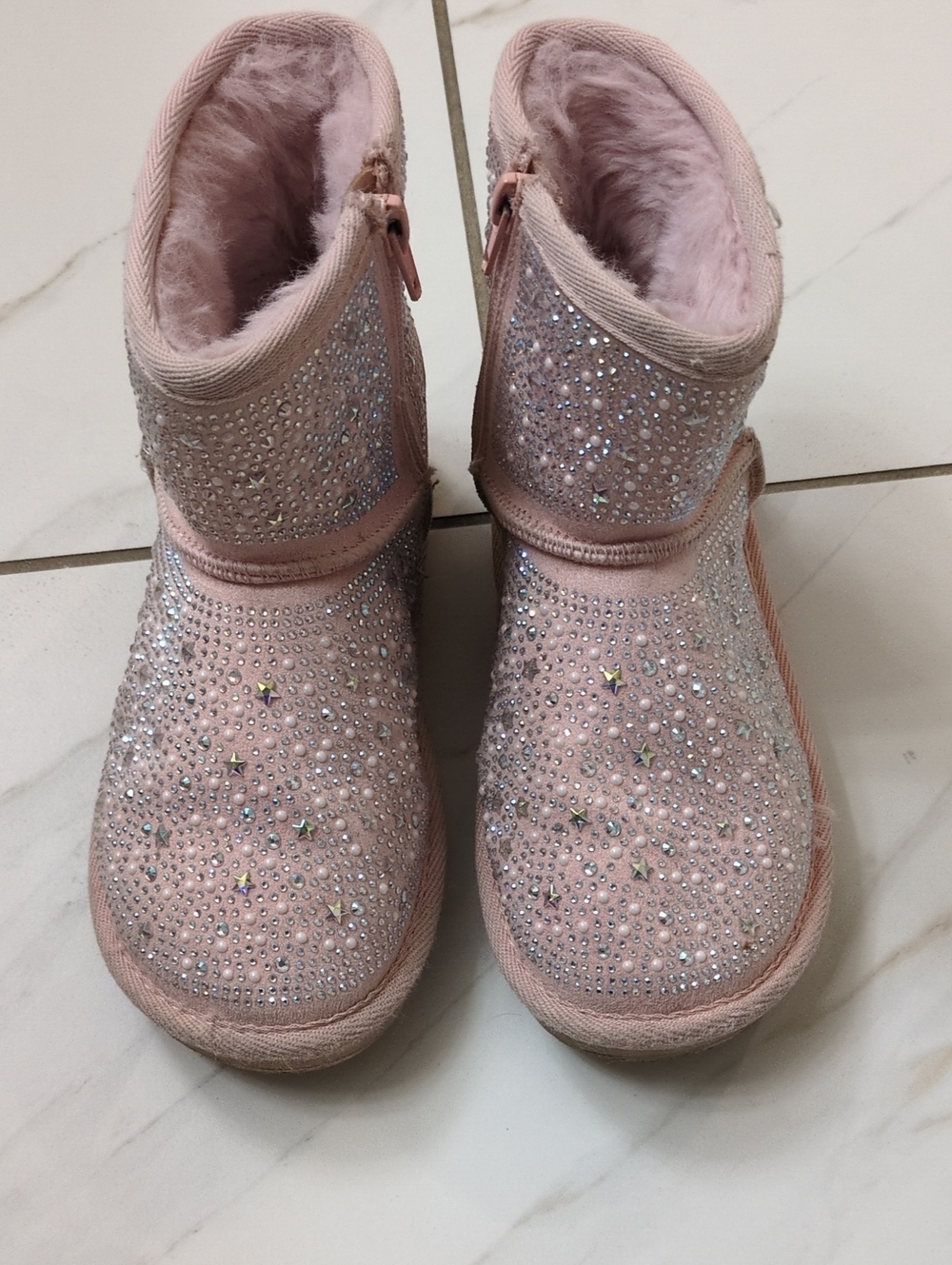 Girls' Pink Sparkle Winter Boots